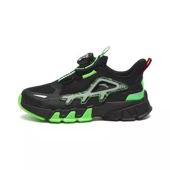 Anta Mountain Language Non-Slip Wear-Resistant Low-Top Sports Casual Shoes Kids Sneakers Black Green 312319980H-3 29