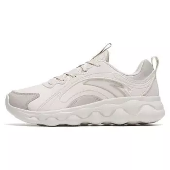 Anta Мягкие эластичные кожаные амортизирующие прочные низкие кроссовки для бега для мужчин светло-серые 112245574-5 43