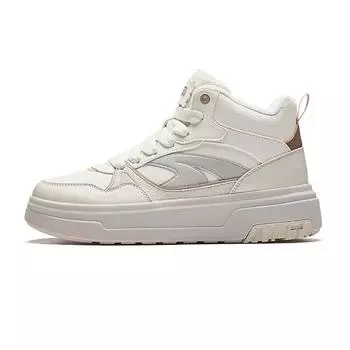 Anta Muffin Fleece Comfortable Fashion Warm Durable Lightweight High-Top Sneakers Women Sneakers White Gray 922448907-1 36