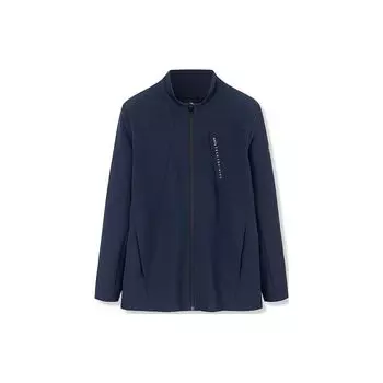 Anta Мужская куртка из плотной ткани с флисовой подкладкой, нашивкой с буквами, застежкой-молнией и воротником-стойкой, синяя 152247603-2 XL