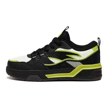 Anta Нескользящие износостойкие низкие детские кроссовки для скейтбординга детские кроссовки черные зеленые белые 312318011-5 38