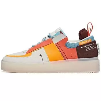 Anta Нескользящие износостойкие низкие кроссовки для скейтбординга мужские кроссовки карамельно-оранжево-серые 912048020-4 42