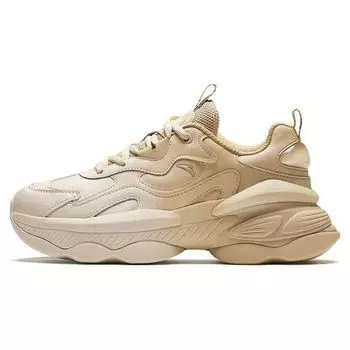 Anta Nut Shoes Удобные простые амортизирующие износостойкие низкие повседневные туфли женские кроссовки бежевые 122418885-10 37.5
