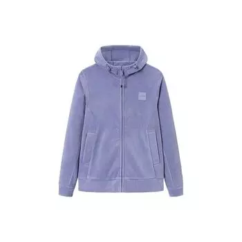 Anta Однотонная флисовая толстовка с капюшоном на молнии для женщин, цвет фиолетовый 962347702-2 S