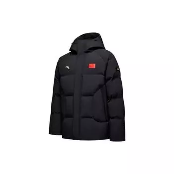 Anta Однотонная короткая куртка с капюшоном, мужские куртки, черная 452340106-1 2XL