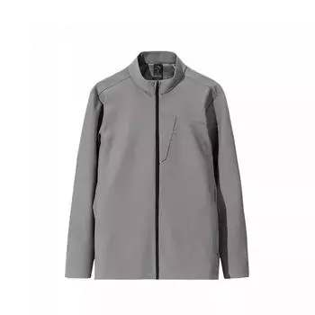 Anta Однотонная куртка на молнии со стойкой, удобная, дышащая, универсальная спортивная куртка для мужчин, цвет спокойный серый 152447725N-1 2XL