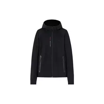 Anta однотонная повседневная куртка на молнии с капюшоном, женские куртки, черная 162417703-3 M