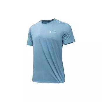 Anta Однотонная повседневная спортивная футболка с круглым вырезом и коротким рукавом, мужские топы, облачно-голубой 952427103-3 XXL
