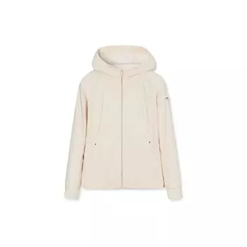 Anta Однотонная свободная куртка с капюшоном на молнии, женские куртки, цвет масляно-розовый, серый 162317612-1 M