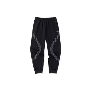 Anta Однотонные прямые брюки-джоггеры со средней талией, женские, черные 162317302-1 L