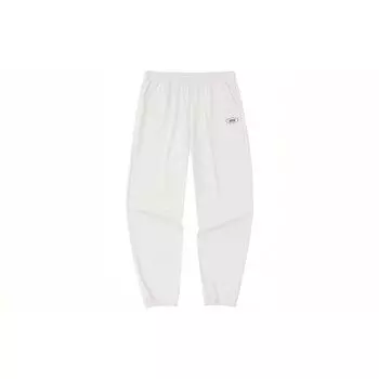 Anta Однотонные прямые флисовые трикотажные спортивные брюки унисекс со средней талией бежевого цвета 972338301-1 XL