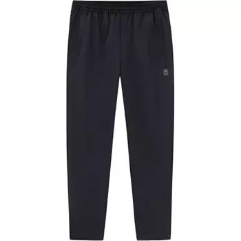 Anta Однотонные прямые спортивные брюки средней посадки, мужские, черные 952417506-3 3XL