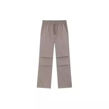 Anta Однотонные прямые свободные повседневные брюки с высокой талией, женские брюки цвета Fawn 962428503-2 XL