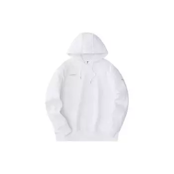 Anta Однотонный флисовый свитер с капюшоном, женские топы Paper-White 162347716-1 XL