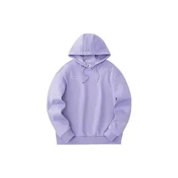 Anta Однотонный флисовый свитер с капюшоном, женские топы Yangxu-Purple 162347716-3 XL