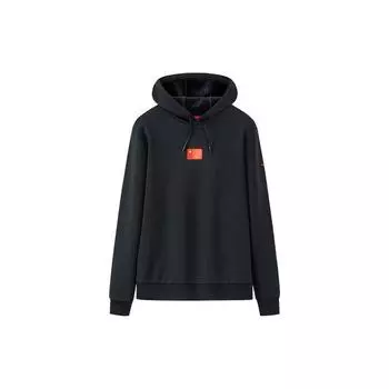 Anta однотонный пуловер с принтом логотипа, толстовка с капюшоном, толстовка с длинными рукавами, мужская толстовка с капюшоном, черная 152250706-2 M