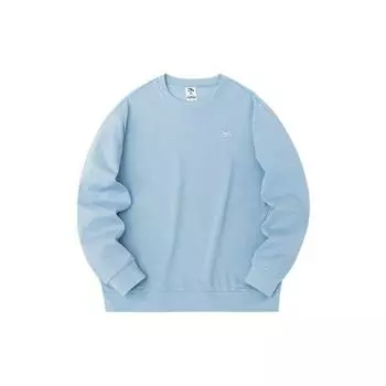 Anta Однотонный свитер с круглым вырезом, унисекс, светло-голубой 972348710-2 S