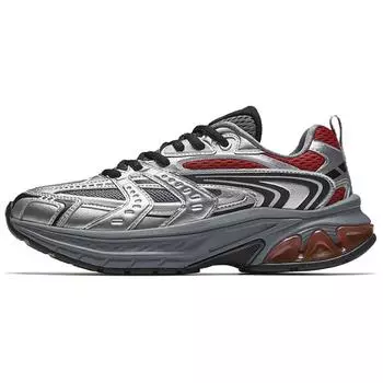 Anta OG2000 Retro Millennium Y2K Style Comfortable Fashion Non-Slip Wear-Resistant Low-Top Running Shoes Women sneaker Silver Black Red 922445501-3 36.5