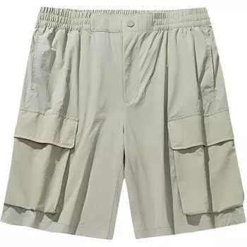 Anta Outdoor Series Casual Simple Solid Color Loose Fit Sports Shorts Men shorts Floating-Gray 152526505-1 XL