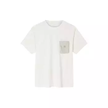 Anta Outdoor Series Color Block Round Neck Pullover Loose Short Sleeve T-Shirt Men Tops Stone-White 152426108-1 L