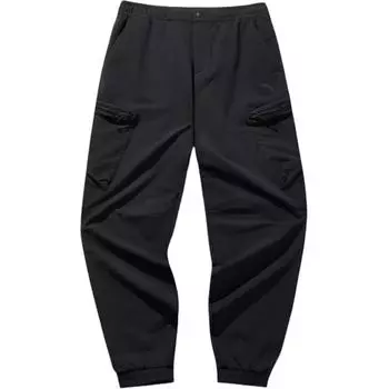 Anta Outdoor Series Comfortable Casual Simple Loose Fit Drawstring Sports Long Pants Men Bottoms Basic-Black 152446502N-3 M