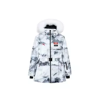 Anta Outdoor Series Heat Technology куртка средней длины с капюшоном из хлопка женские куртки белые 162146806-1 XL