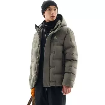 Anta Outdoor Series Letter Hooded Long Sleeve Down Jacket Men Outerwear Bronze 952446902-4 M