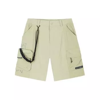 Anta Outdoor Series Letter Mid-Rise Breathable Comfortable Universal Casual Shorts Men shorts Toffee-Yellow 152420512-2 M