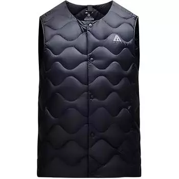 Anta Outdoor Series Plain Weave Solid Color Round Neck Single-Breasted Down Vest Men vest Basic-Black 952446905-3 XL