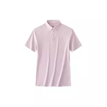 Anta Outdoor Series Solid Color Breathable Comfortable Knitted Short Sleeve Polo Shirt Women tops Dusty-Pink 162426109-4 L