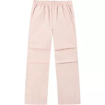Anta Outdoor Series Solid Color Comfortable Wide Leg Water Resistant Versatile Knitted Sports Pants Women bottoms Fusang-Pink 962526504-2 XS