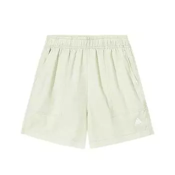 Anta Outdoor Series Solid Color Mid Waist Breathable Versatile Loose Fit Casual Shorts Women shorts Light-Green 962526501-4 2XL