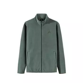 Anta Outdoor Series Solid Color Warm Stand Collar Knitted Sweater Men sweater Aquatic-Green 952446702-6 S