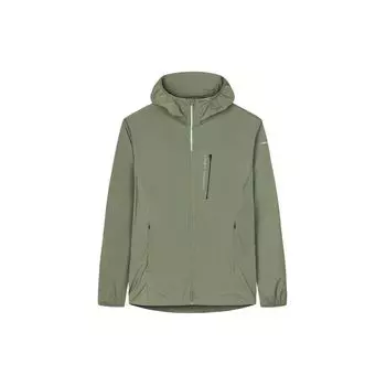 Anta Ветровка Outdoor Series, однотонная, на молнии, с капюшоном, с защитой от ультрафиолета, быстросохнущая, мужская, верхняя одежда, оливково-зеленая 152420613-2 L