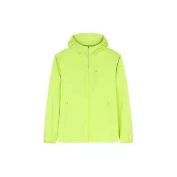 Anta Ветровка Outdoor Series, однотонная, на молнии, с капюшоном, с защитой от ультрафиолета, быстросохнущая, мужская, светло-зеленая 152420613-1 L