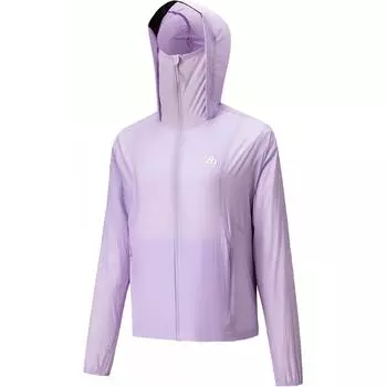 Anta Outdoor Series Solid Color Zipper Hooded Comfortable Breathable Versatile Loose Sun Protection Jacket Women jackets Cool-Purple 962526601-3 XS