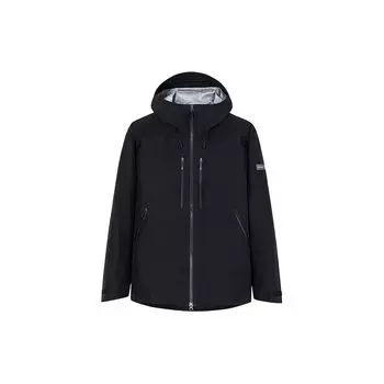 Anta Outdoor Series Solid Color Zipper Hooded Long Sleeve Windbreaker Men jackets Black 152410607-5 M