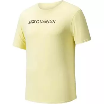 Anta Outdoor Series Sport Casual Simple Solid Color Round Neck Pullover Short Sleeve T-Shirt Men T-Shirts Cream 152520144-4 XS