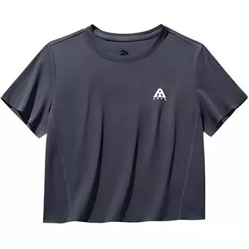 Anta Outdoor Series Sport Simple Casual Round Neck Short Sleeve Letter T-Shirt Women Tops 962526104-2 XS