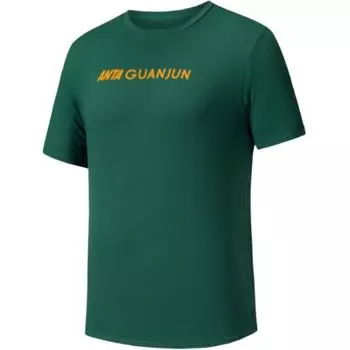 Anta Outdoor Series Sports Casual Simple Solid Color Round Neck Pullover Short Sleeve T-Shirt Men T-Shirts Warm-Jade-Green 152520144-1 XL