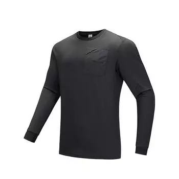 Anta Outdoor Series Sports Casual Simple Solid Color Crew Neck Pullover Knit Sweater Men Sweater Dark-Gray 152516401-3 2XL