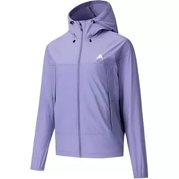 Anta Outdoor Series Sports Leisure Loose Simple Solid Color Hooded Breathable UV Protection Sunscreen Jacket Women jackets Twilight-Purple 962526604-4 XL