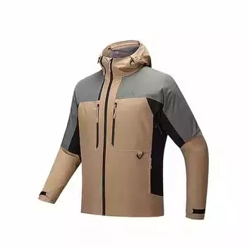 Anta Outdoor Series Storm Armor Color Block Zipper Hooded Comfortable Versatile Casual Waterproof Jacket Men Jacket Feng-Yu-Brown 152516607-3 M