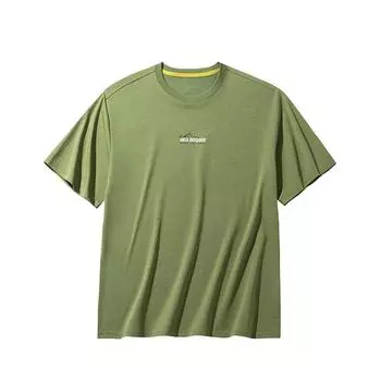 Anta Outdoor Sports Cool Breathable Round Neck Short Sleeve T-Shirt Men Tops Dark-Green 152436101-3 S