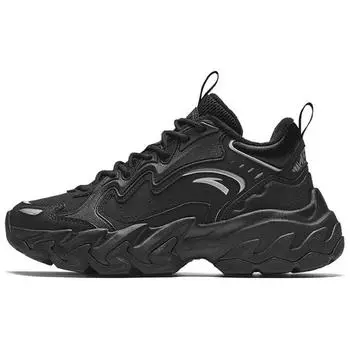 Anta Panshi Fleece Comfortable Fashion Non-Slip Wear-Resistant Mid-Top Casual Shoes Women Casual Shoes Black 122448950-1 37.5