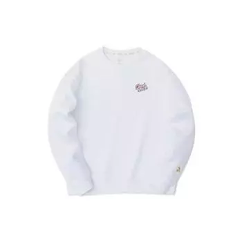 Anta Pattern Вышитый круглый вырез пуловер толстовка женская толстовка белая 162318737-1 L