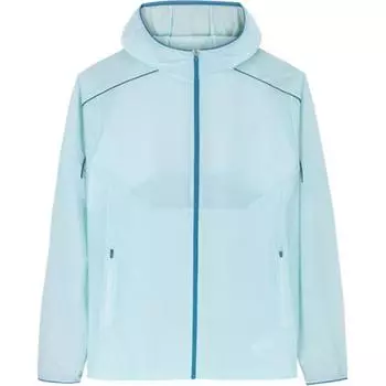 Anta Plain Color Zipper Hooded Breathable Woven Sports Jacket Men Jackets Light-Blue 152425601-2 M