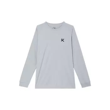 Anta Plain Pullover Sports Loose Long Sleeve T-Shirt Men Tops Cloud-Gray 952431402-2 S