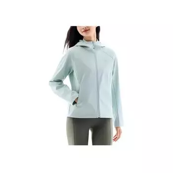Anta Plain Zip-Up Hooded Comfortable Breathable Casual Jacket Women Jacket Seafoam-Green 962447605-4 S