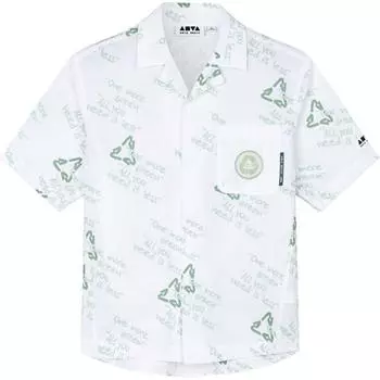 Anta Полная печать букв на одной пуговице рубашка поло мужские рубашки поло Белоснежный 172438108-1 XL